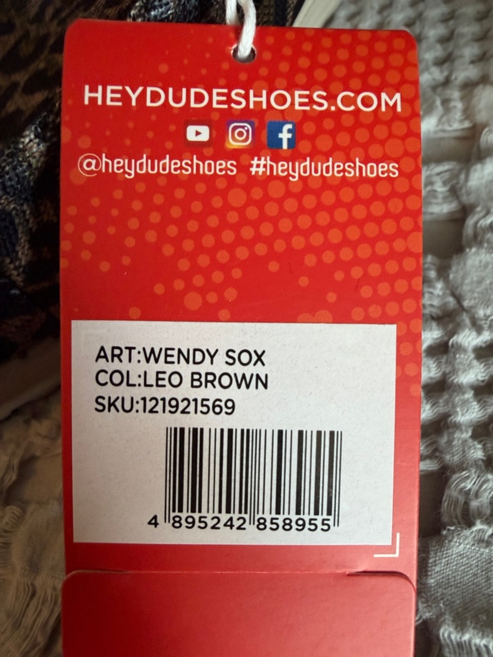 Hey Dude Wendy Slip-On Sneakers in Brown Leopard Print - Picture 3 of 3